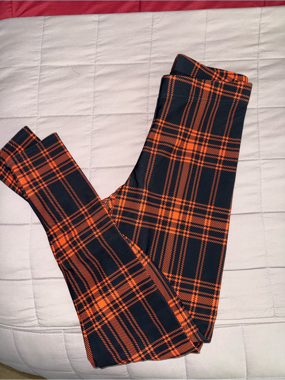 Blackmilk orange tartan toasties leggings